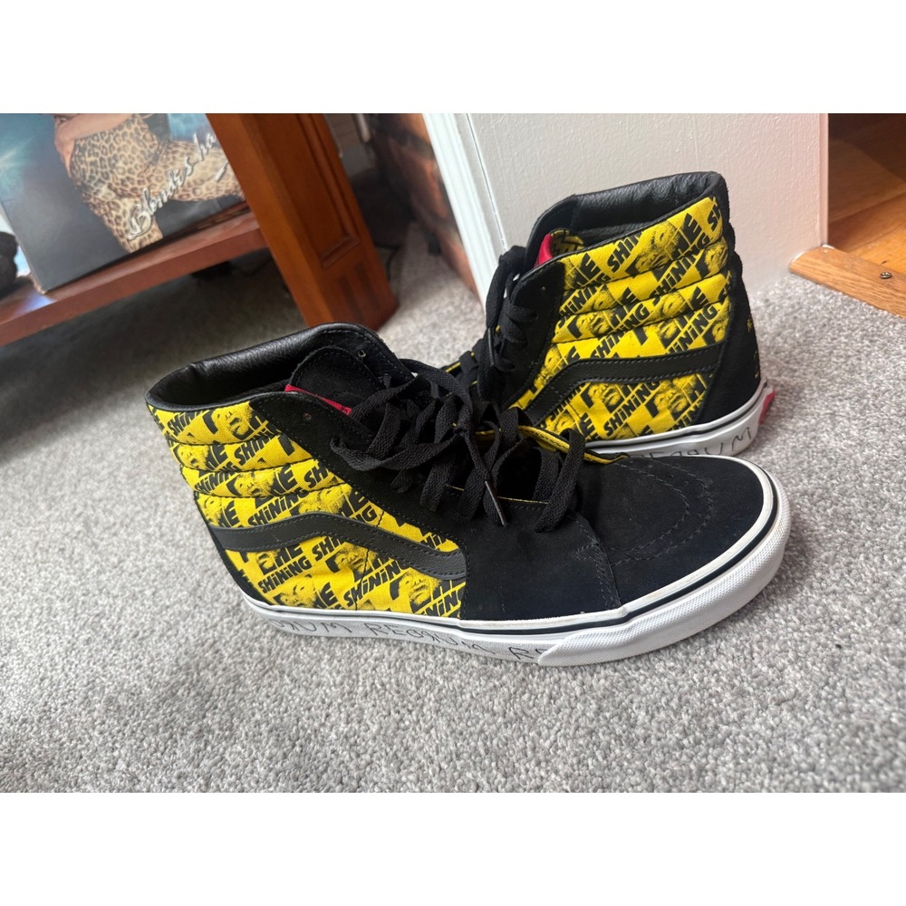 Vans Sk8-Hi The Shining Horror Collection Black Yellow Redrum Men 9.5 Women 11 - Picture 2 of 7